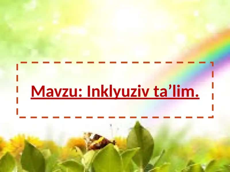 Inklyuziv ta'lim