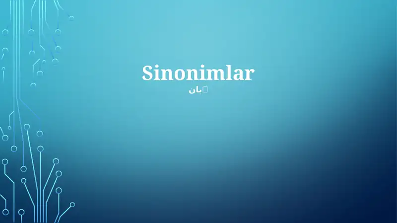 Sinonimlar