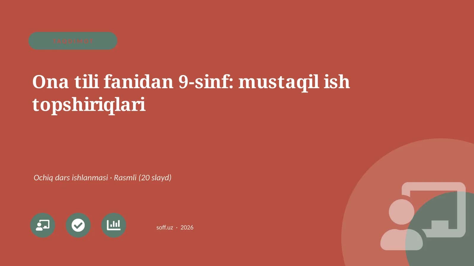 Ona tili fanidan 9-sinf: mustaqil ish topshiriqlari