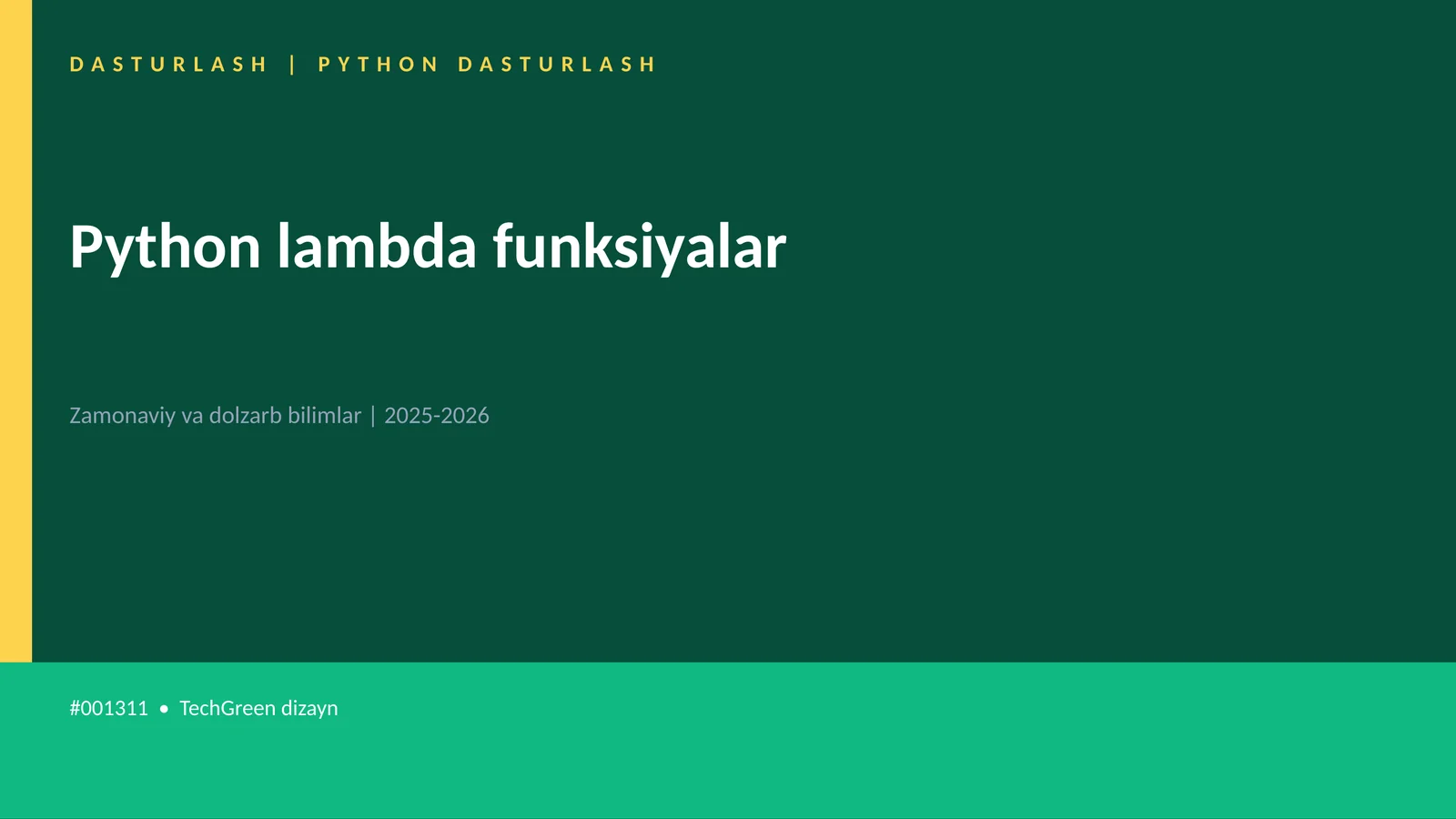 Python lambda funksiyalar