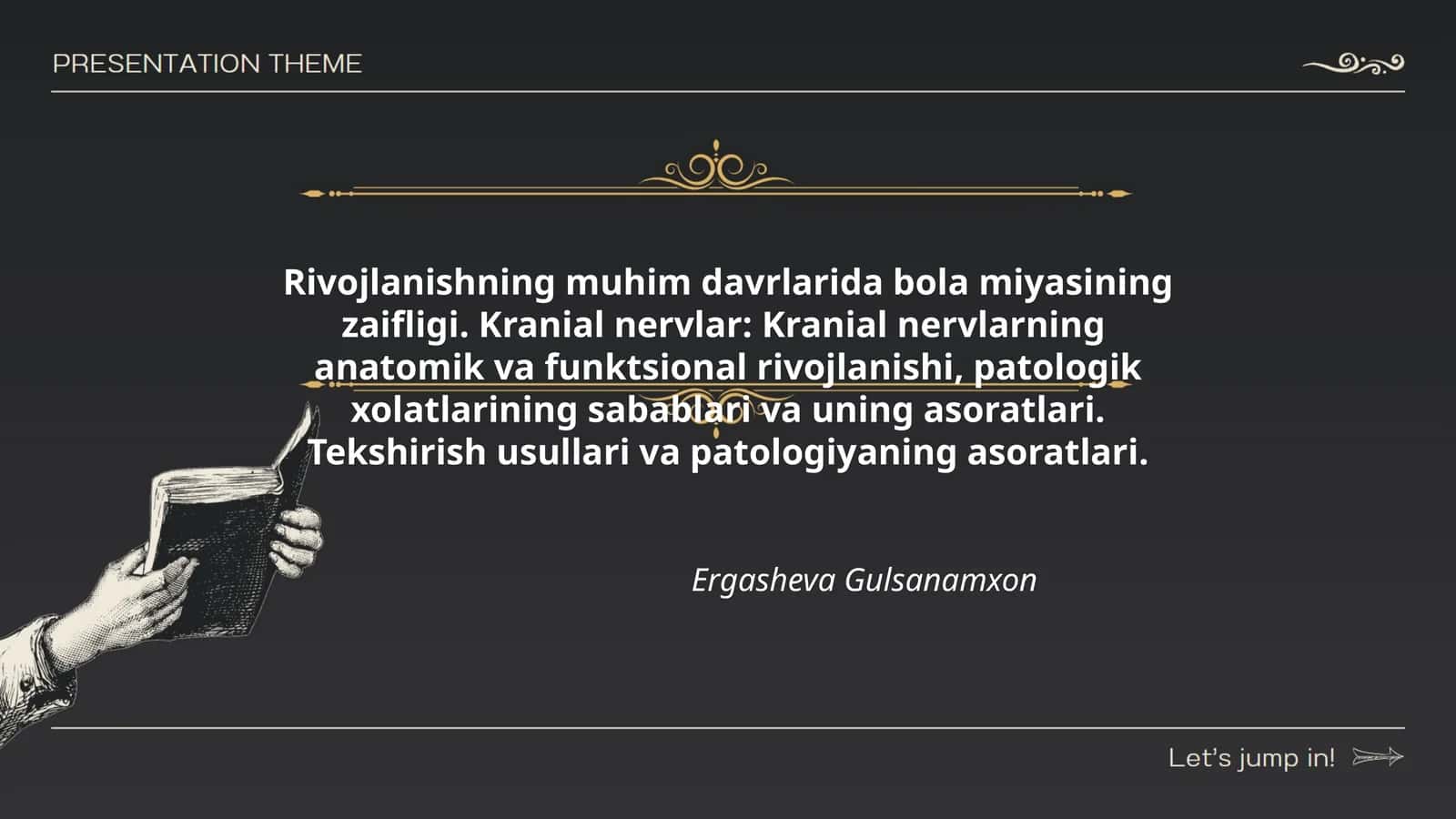 Bola miyasining zaifligi va kranial nervlar