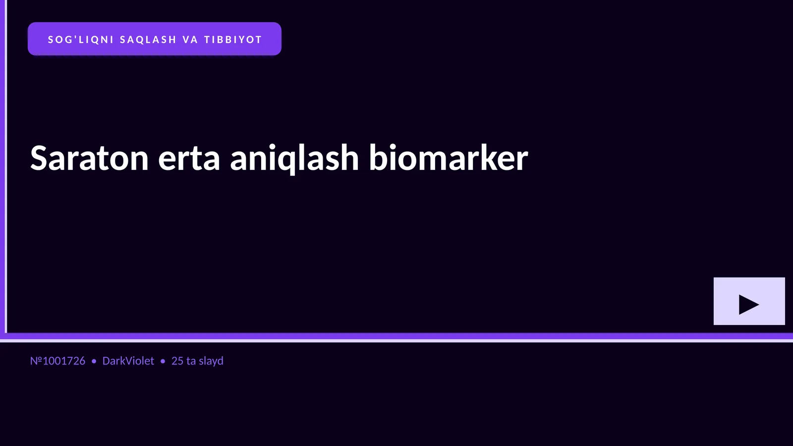 Saraton erta aniqlash biomarker