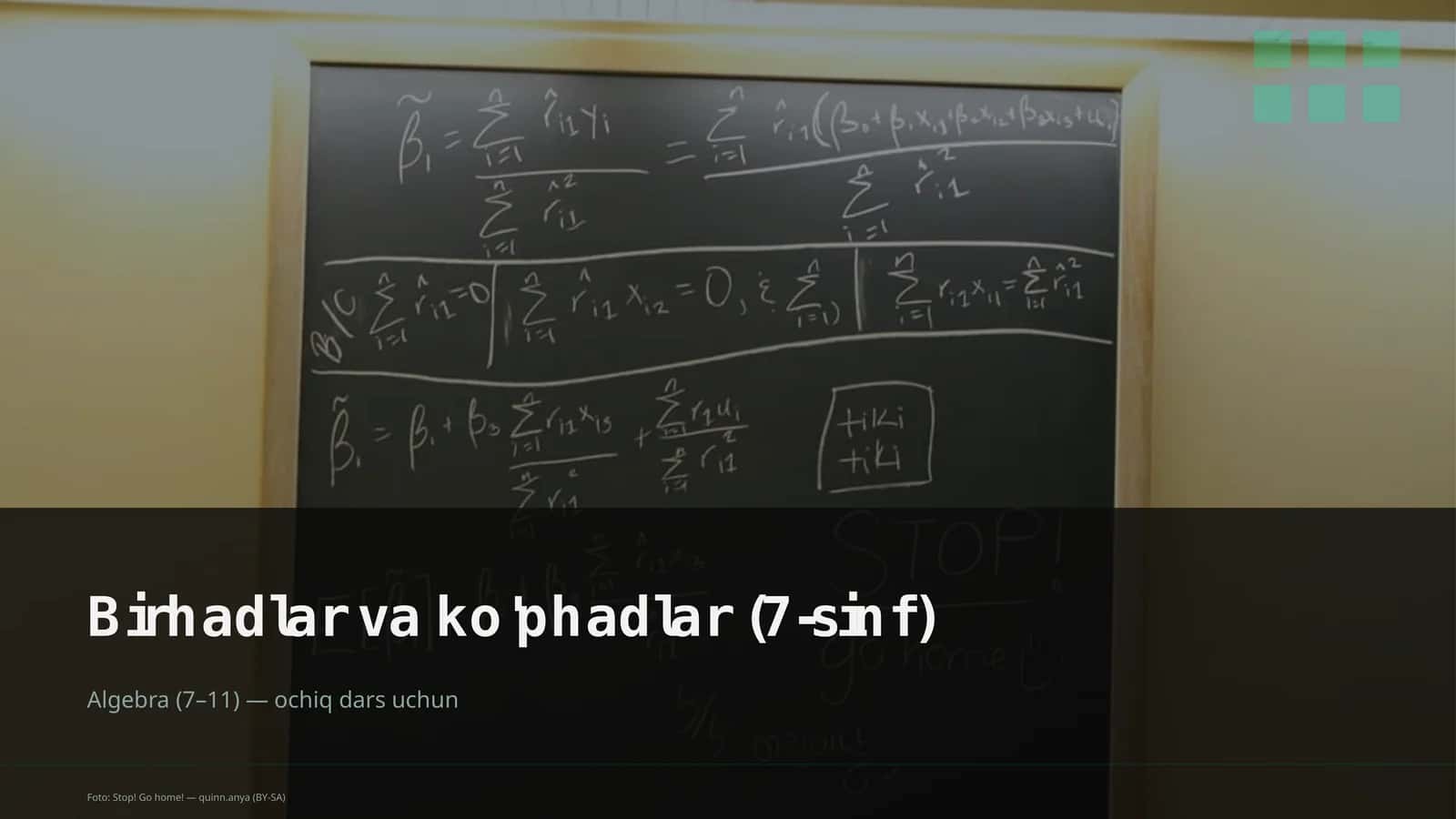 Birhadlar va ko'phadlar (7-sinf)