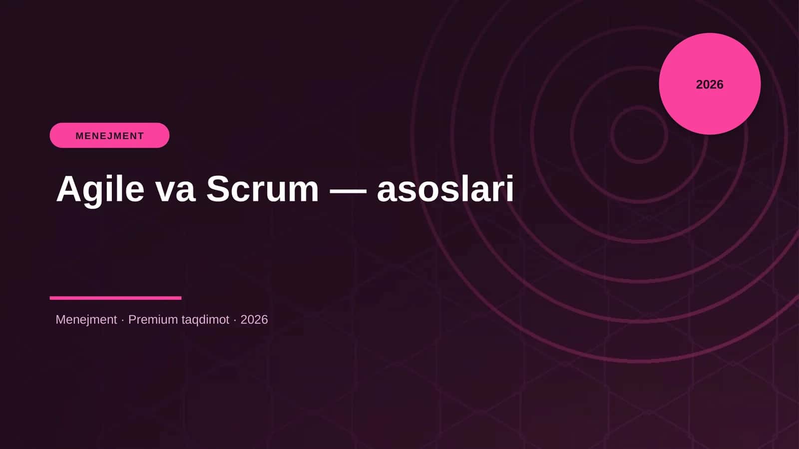 Agile va Scrum — asoslari