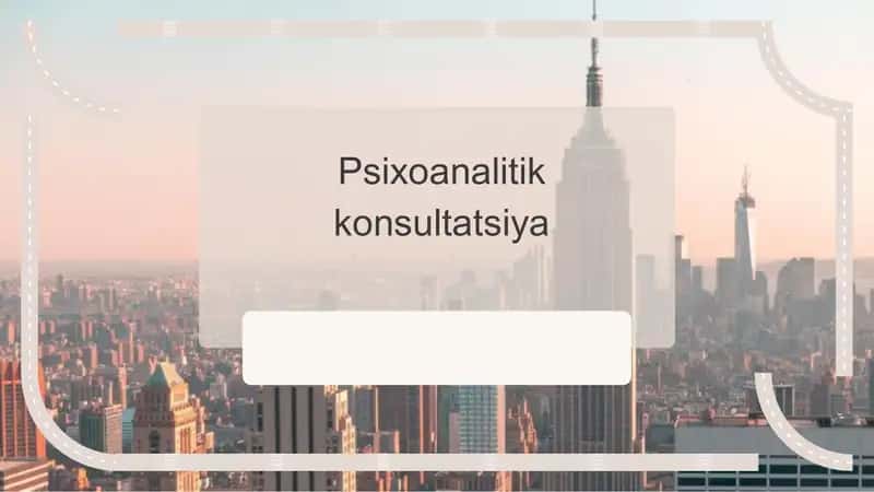 Psixoanalitik konsultatsiya