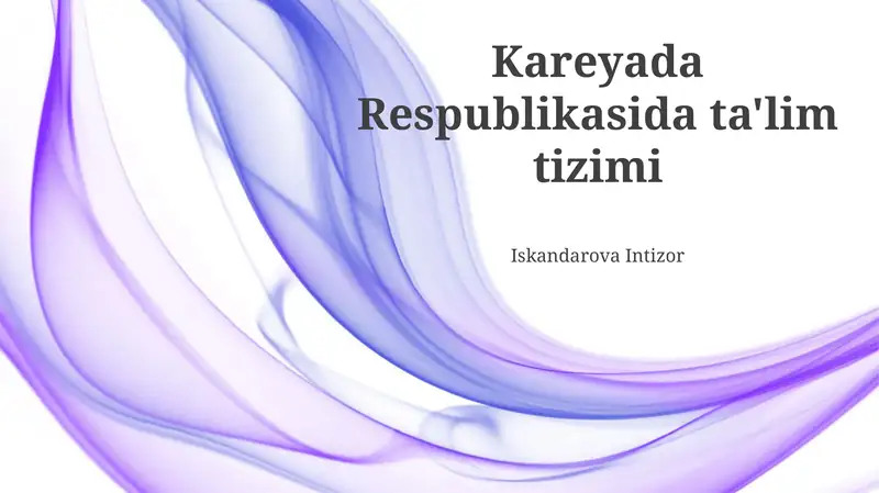 Kareyada Respublikasida ta'lim tizimi