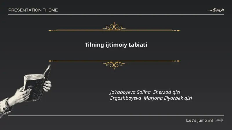 Tilning ijtimoiy tabiati