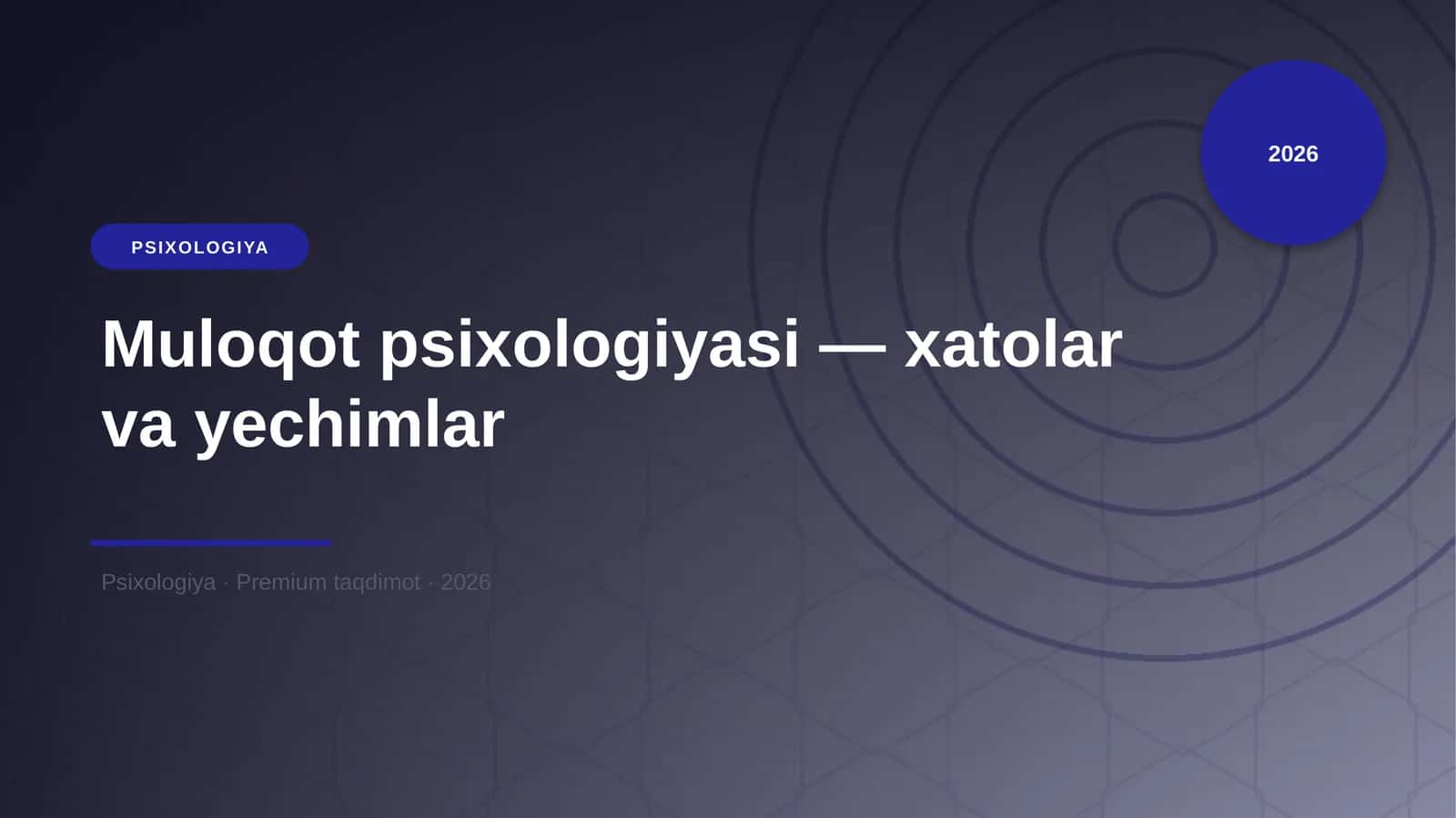 Muloqot psixologiyasi — xatolar va yechimlar