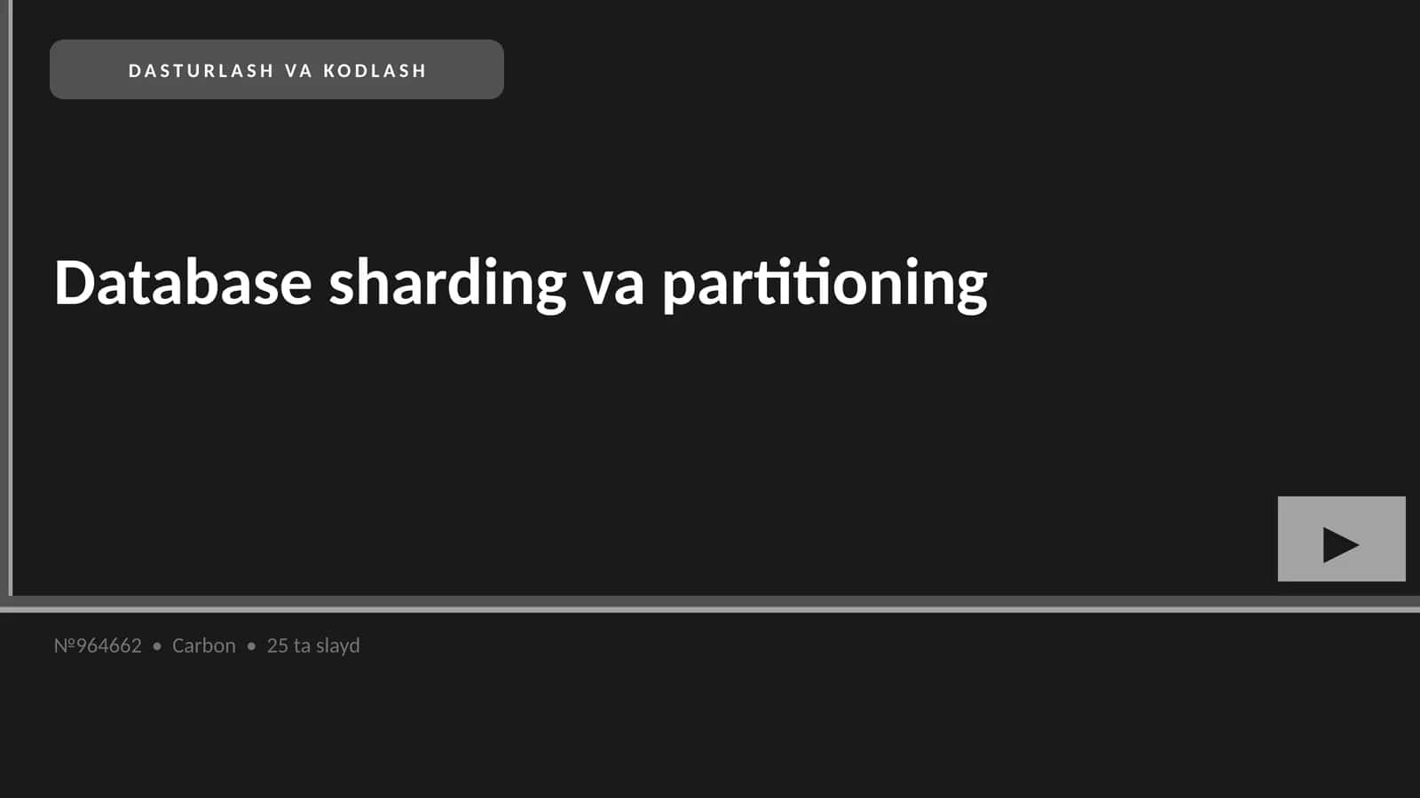 Database sharding va partitioning
