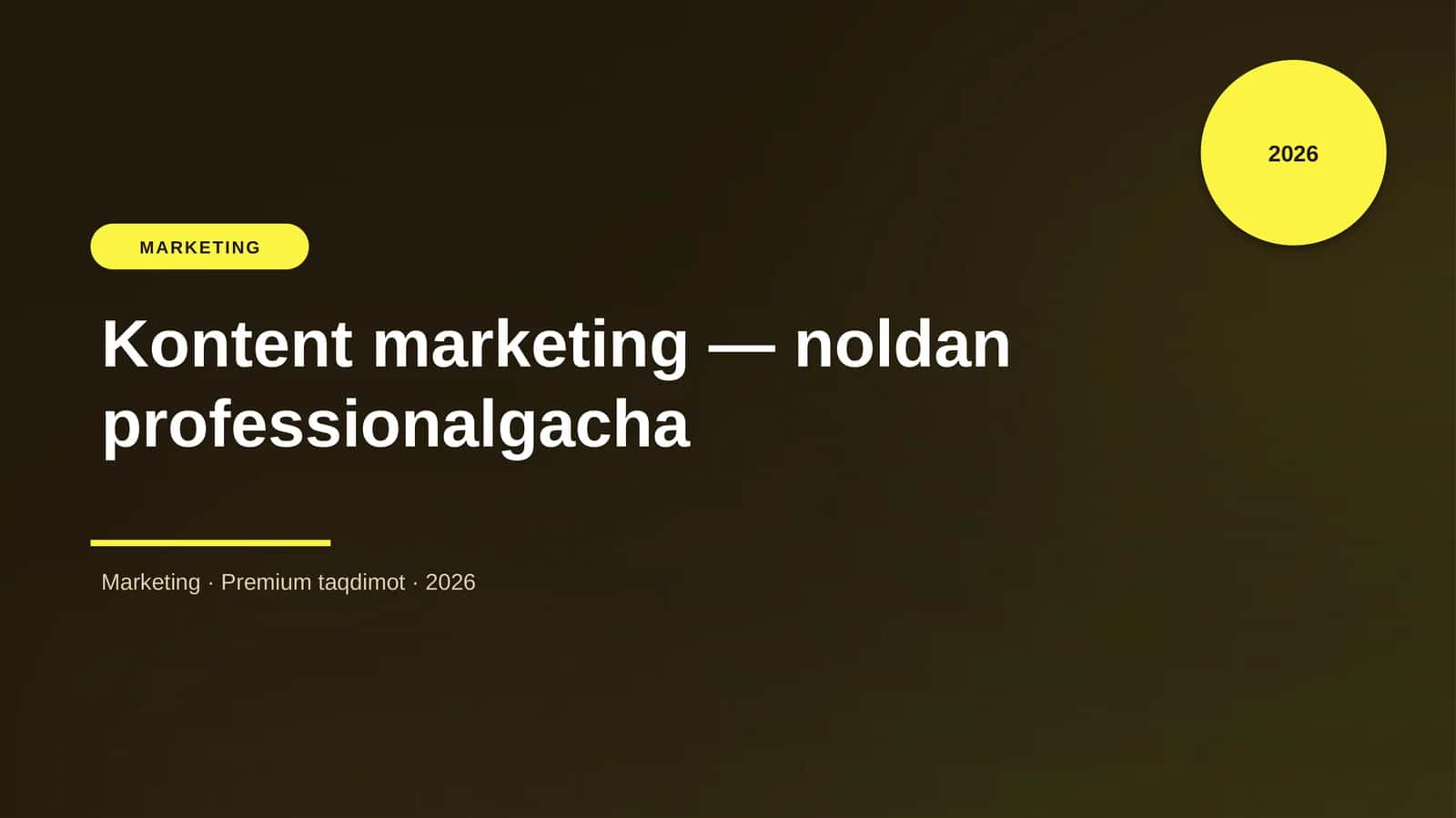 Kontent marketing — noldan professionalgacha