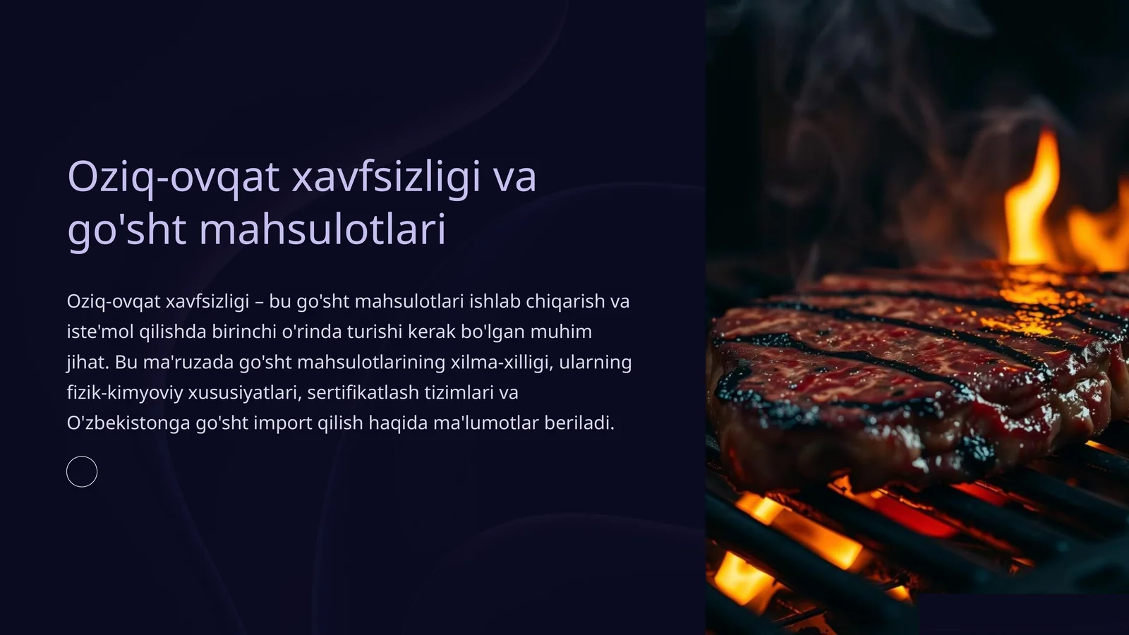 Oziq-ovqat xavfsizligi va go'sht mahsulotlari