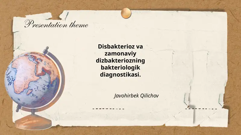 Disbakterioz va Zamonaviy Dizbakteriozning Bakteriologik Diagnostikasi