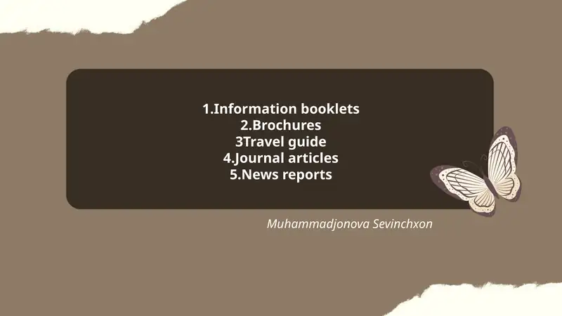Information booklets