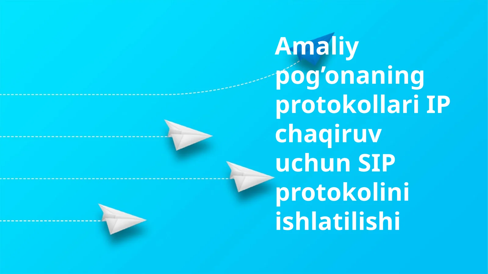 SIP protokolini ishlatilishi