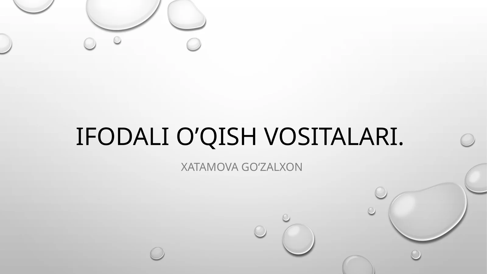 Ifodali o‘qish vositalari
