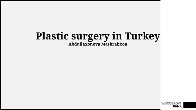 Plastic surgery in Turkey