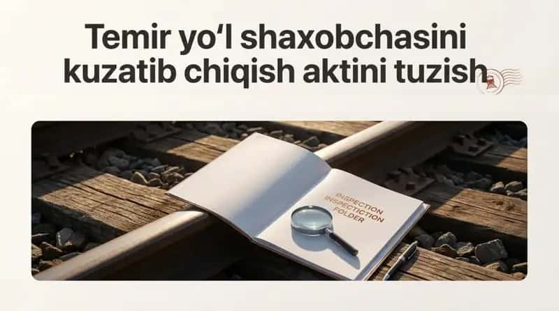 Temir yoʻl shaxobchasini kuzatib chiqish aktini tuzish