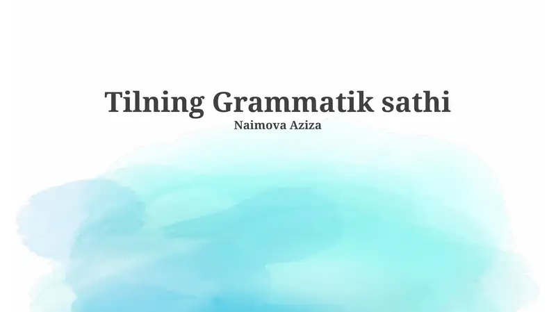 Tilning Grammatik sathi