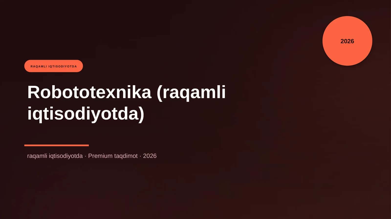 Robototexnika (raqamli iqtisodiyotda)