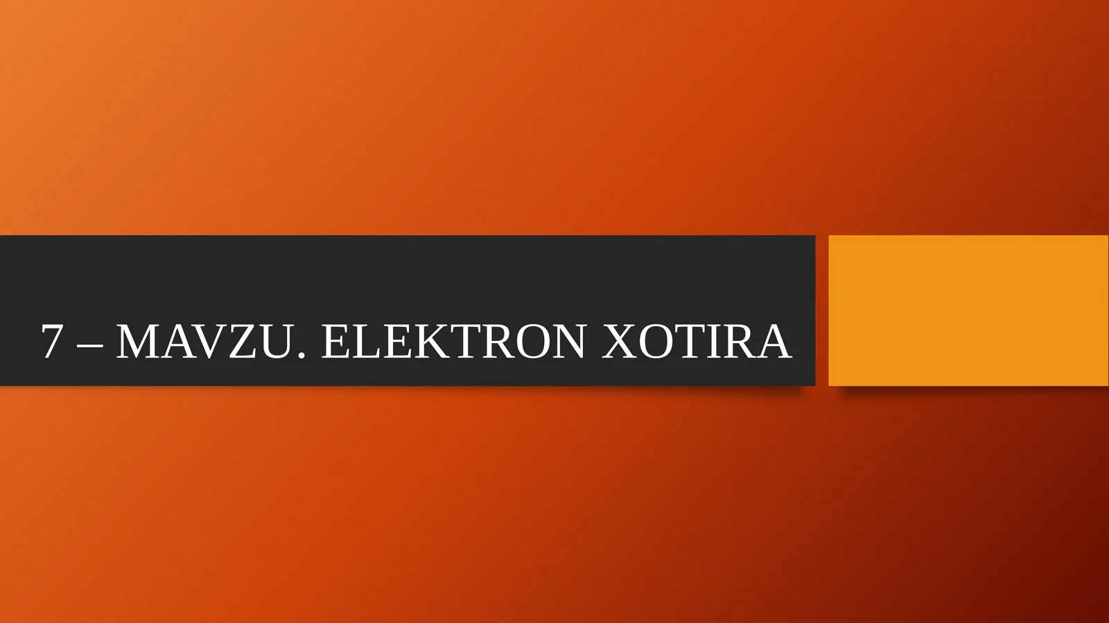 Elektron Xotira