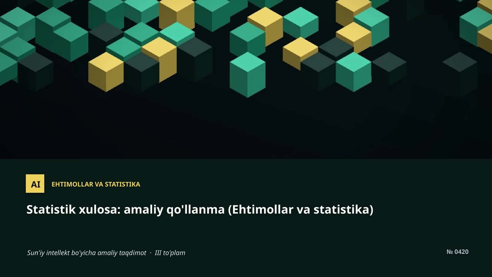 Ehtimollar va statistika