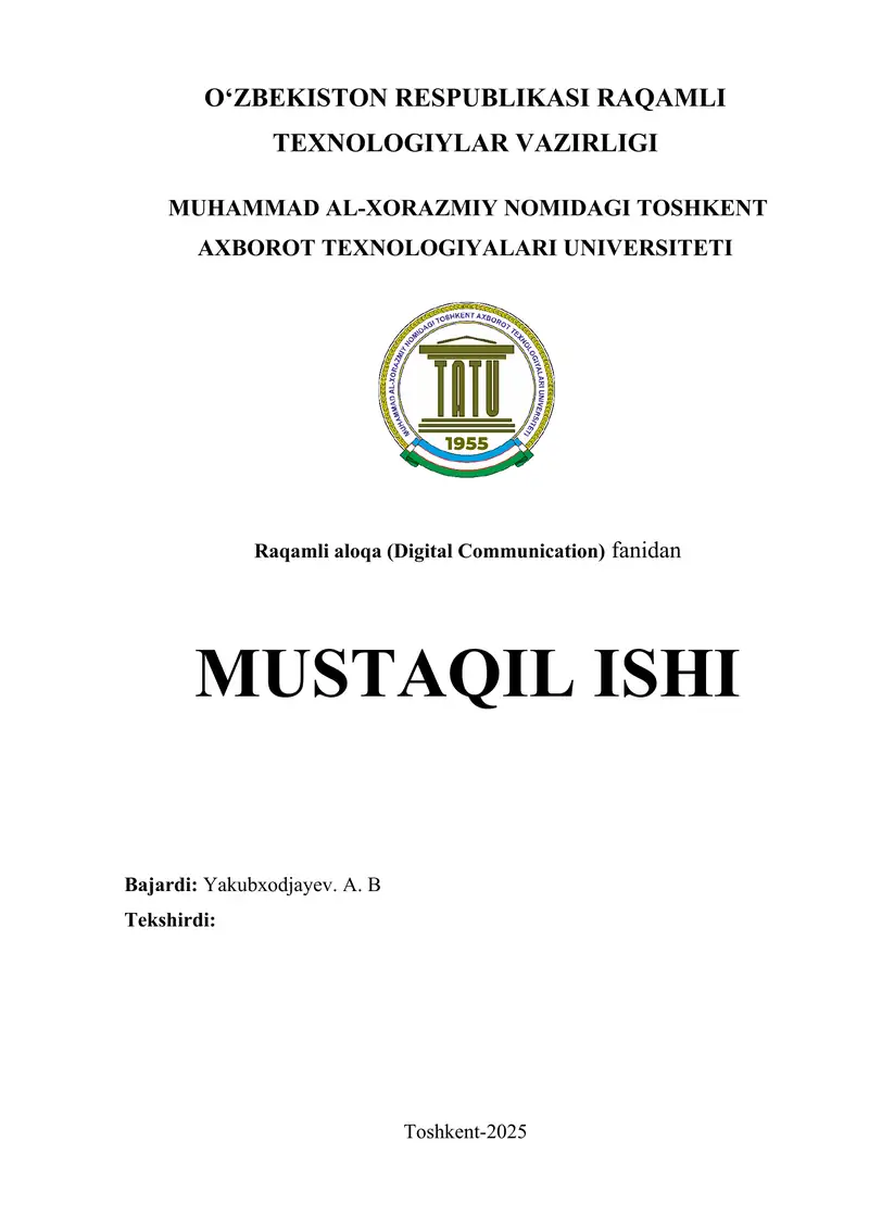 Raqamli aloqa tizimlarida simsiz uzatish (Wireless Communication) texnologiyalarining roli