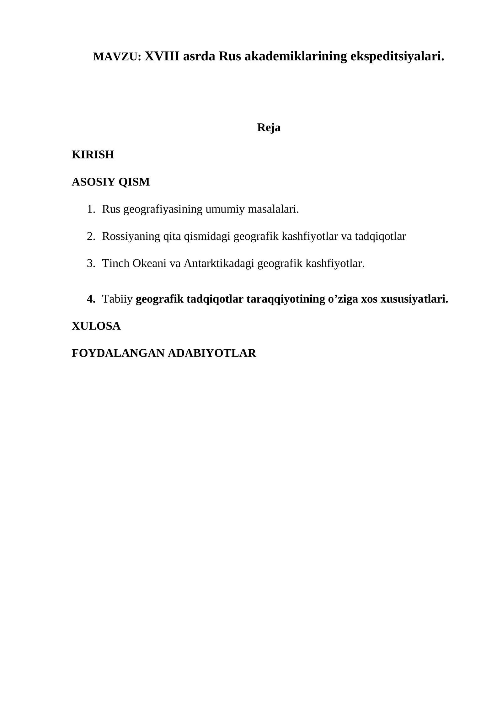 XVIII asrda Rus akademiklarining ekspeditsiyalari
