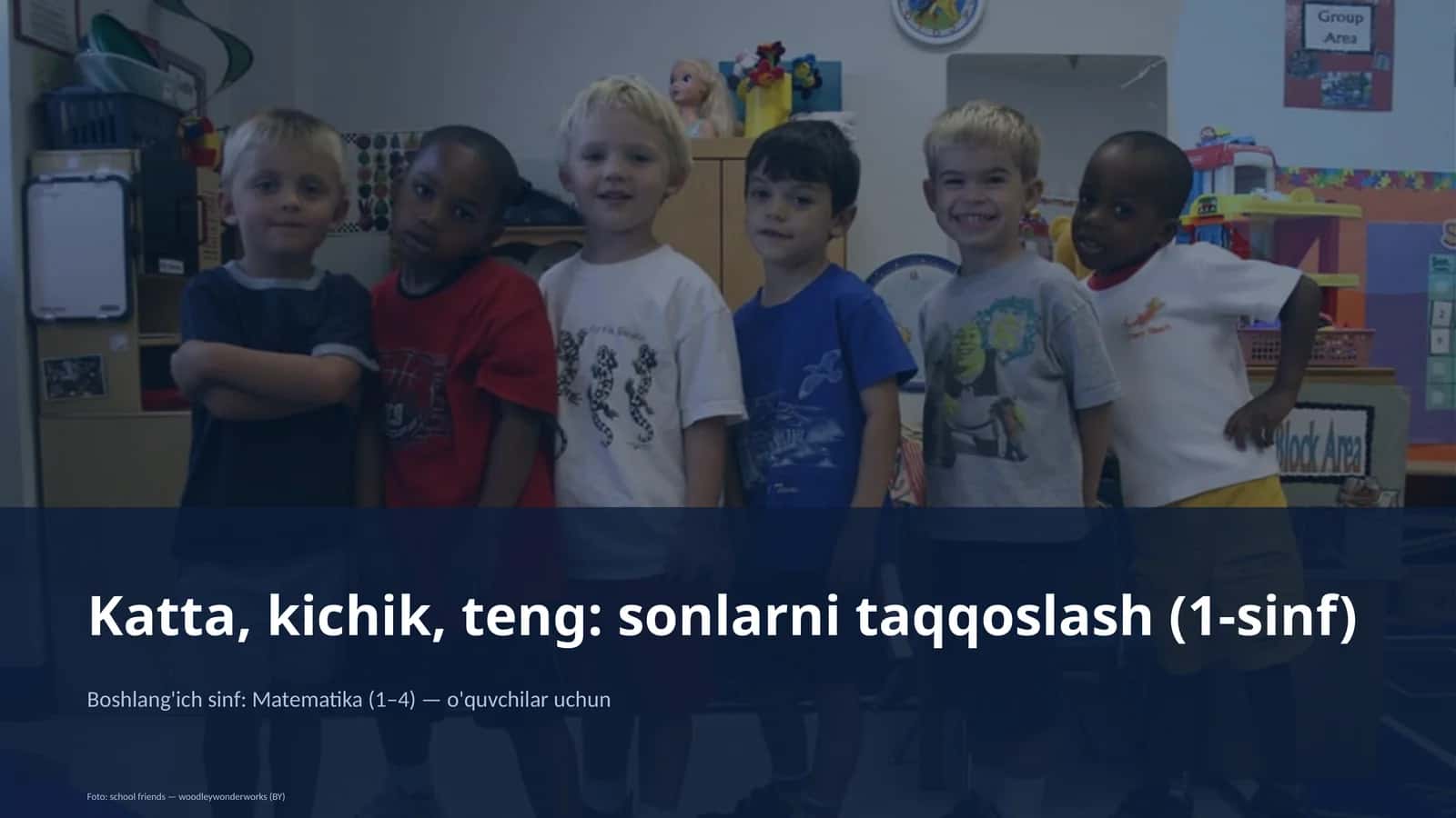 Katta, kichik, teng: sonlarni taqqoslash (1-sinf)