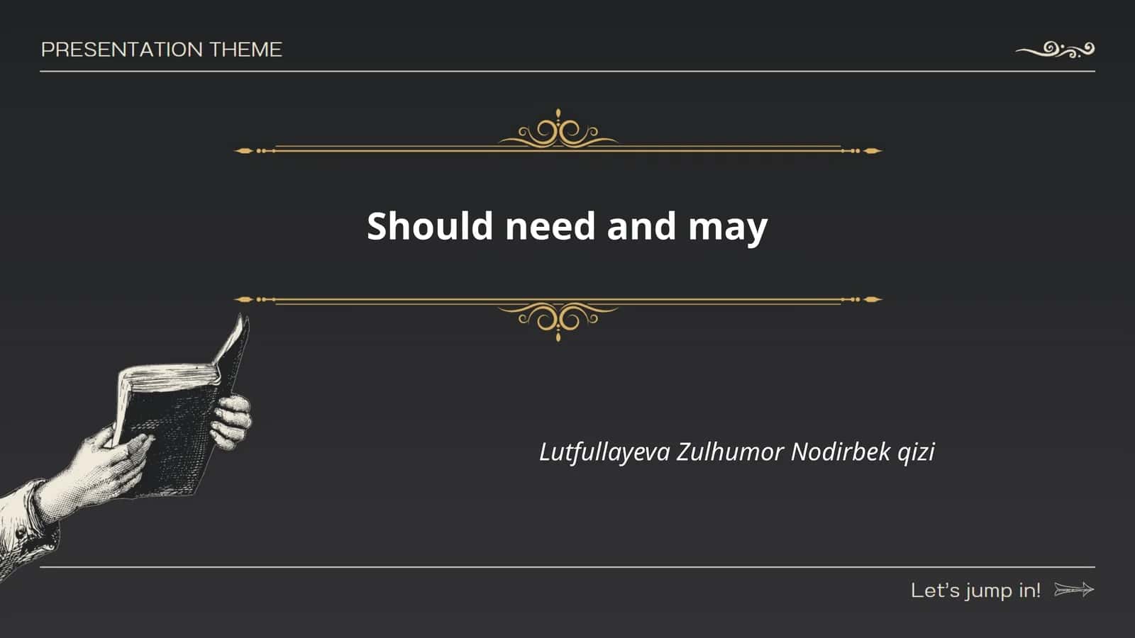 The Difference Between "Should" and "Need"
