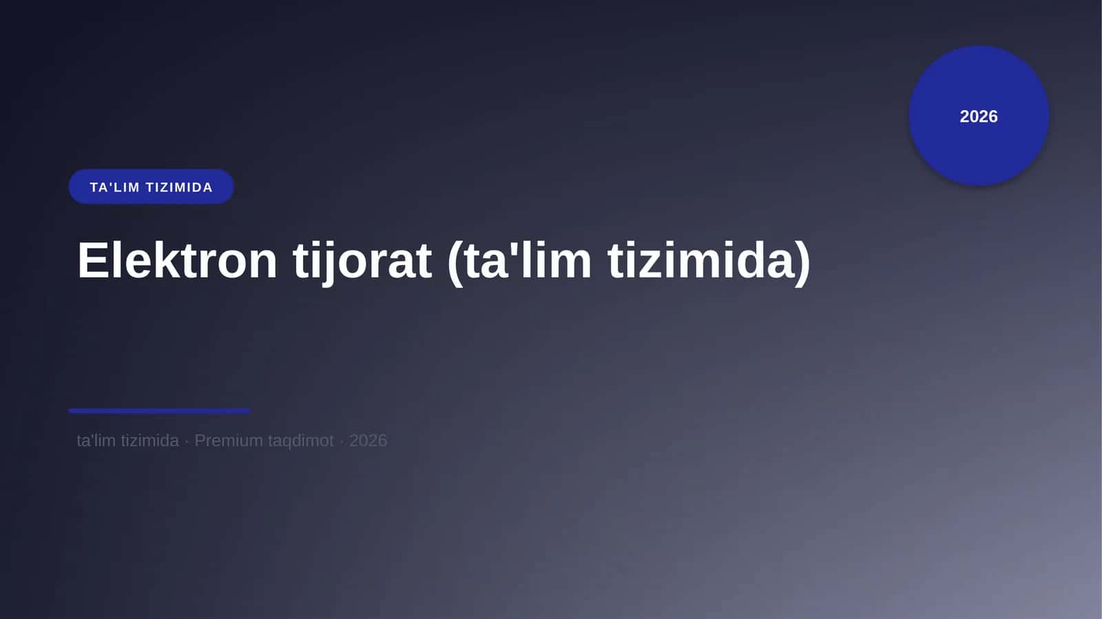 Elektron tijorat (ta'lim tizimida)