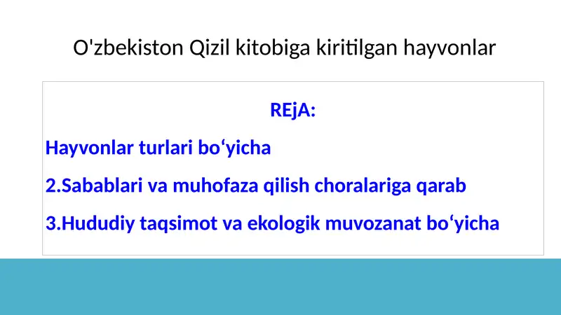 O'zbekiston Qizil kitobiga kiritilgan hayvonlar