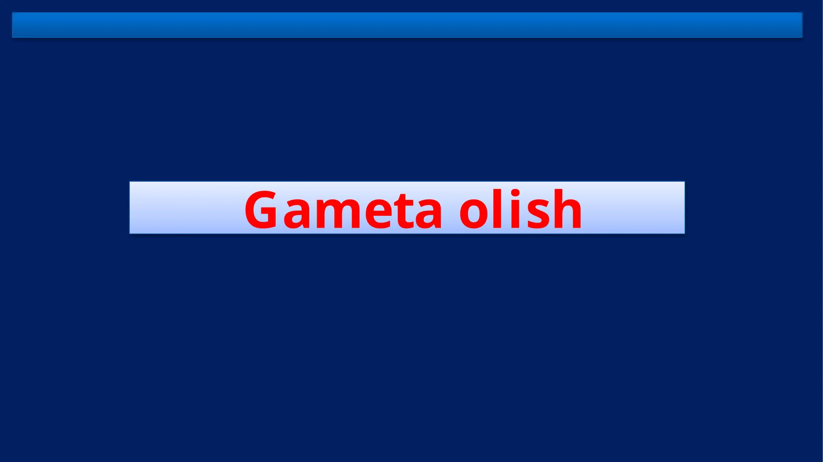Gameta olish