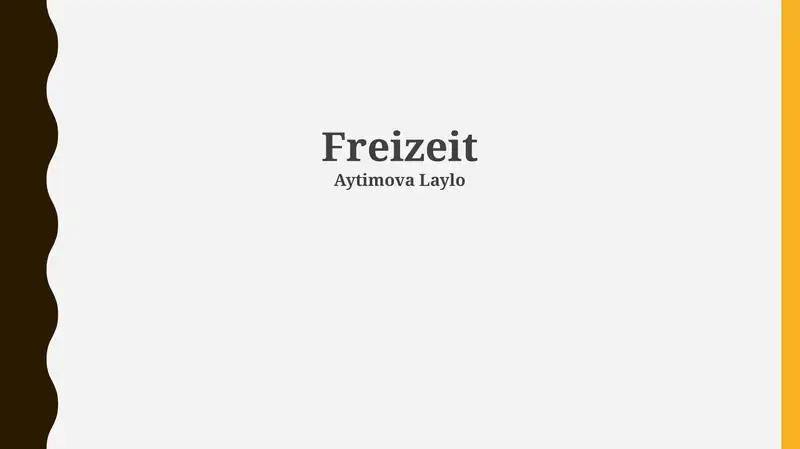 Freizeit