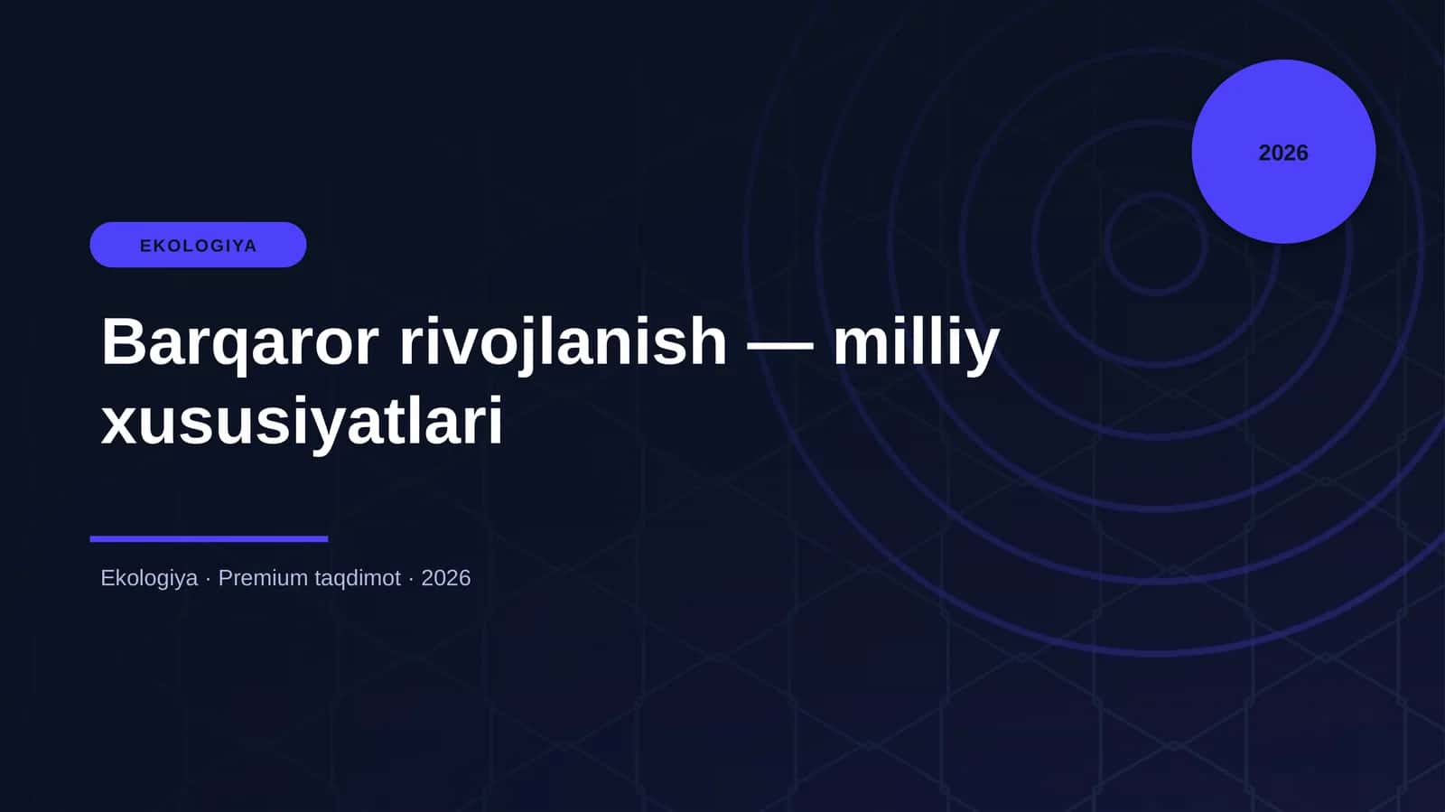 Barqaror rivojlanish — milliy xususiyatlari