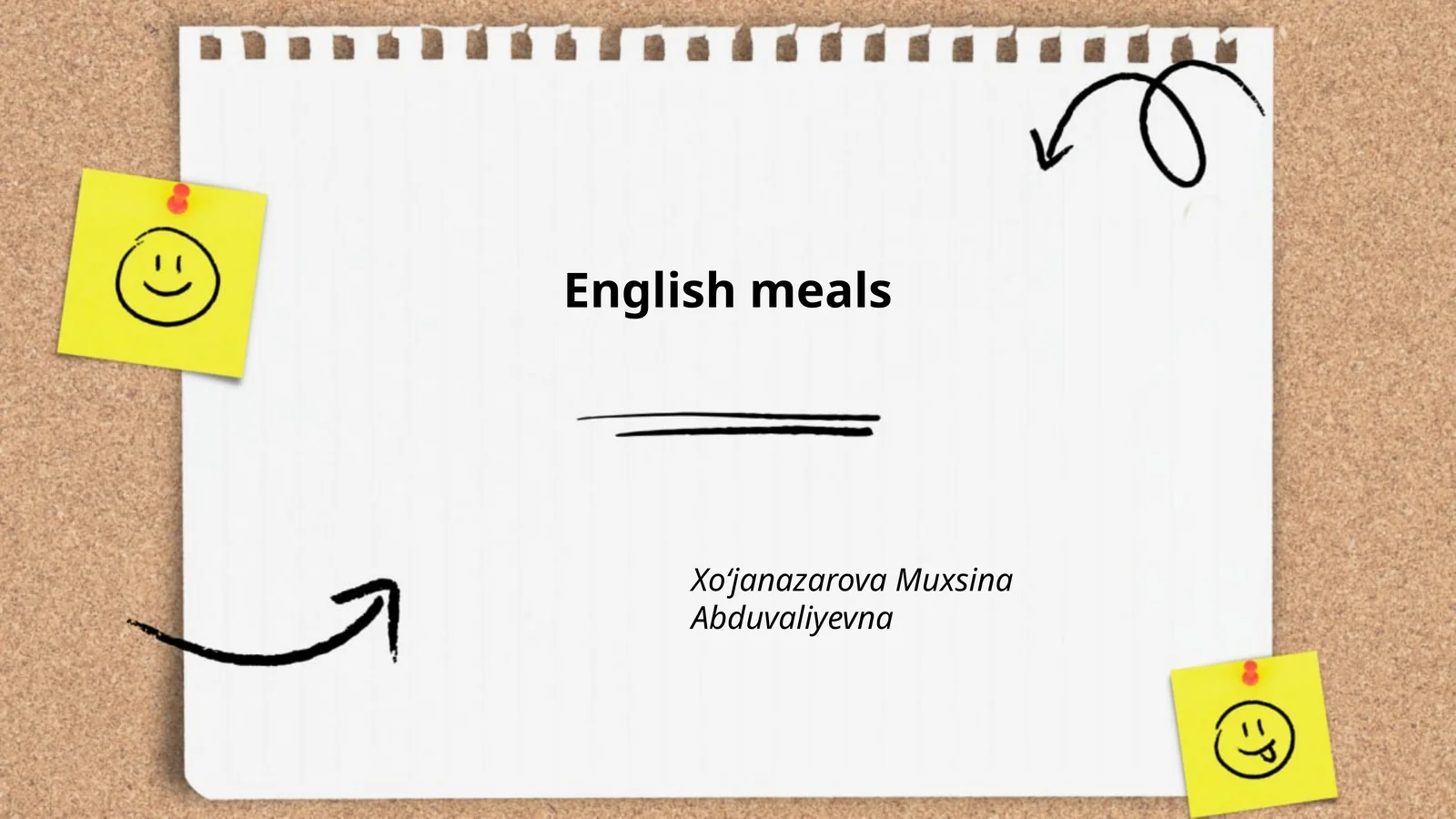 English meals