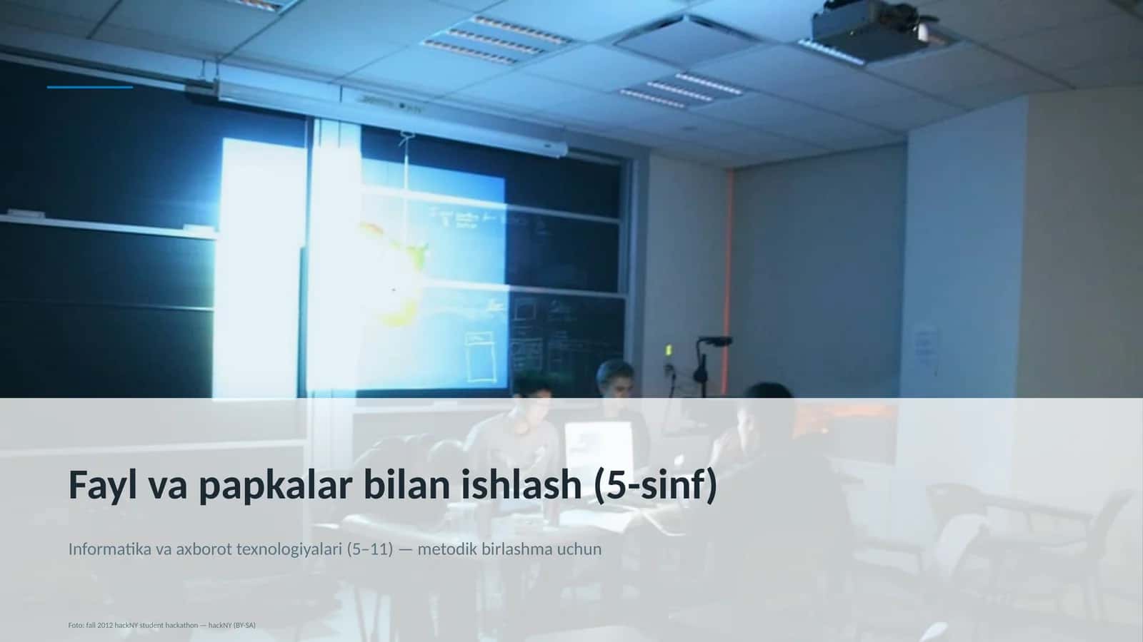 Fayl va papkalar bilan ishlash (5-sinf)