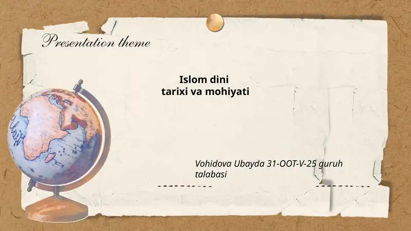 Islom dini tarixi va mohiyati