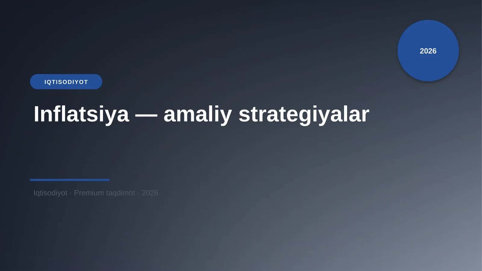 Inflatsiya — amaliy strategiyalar