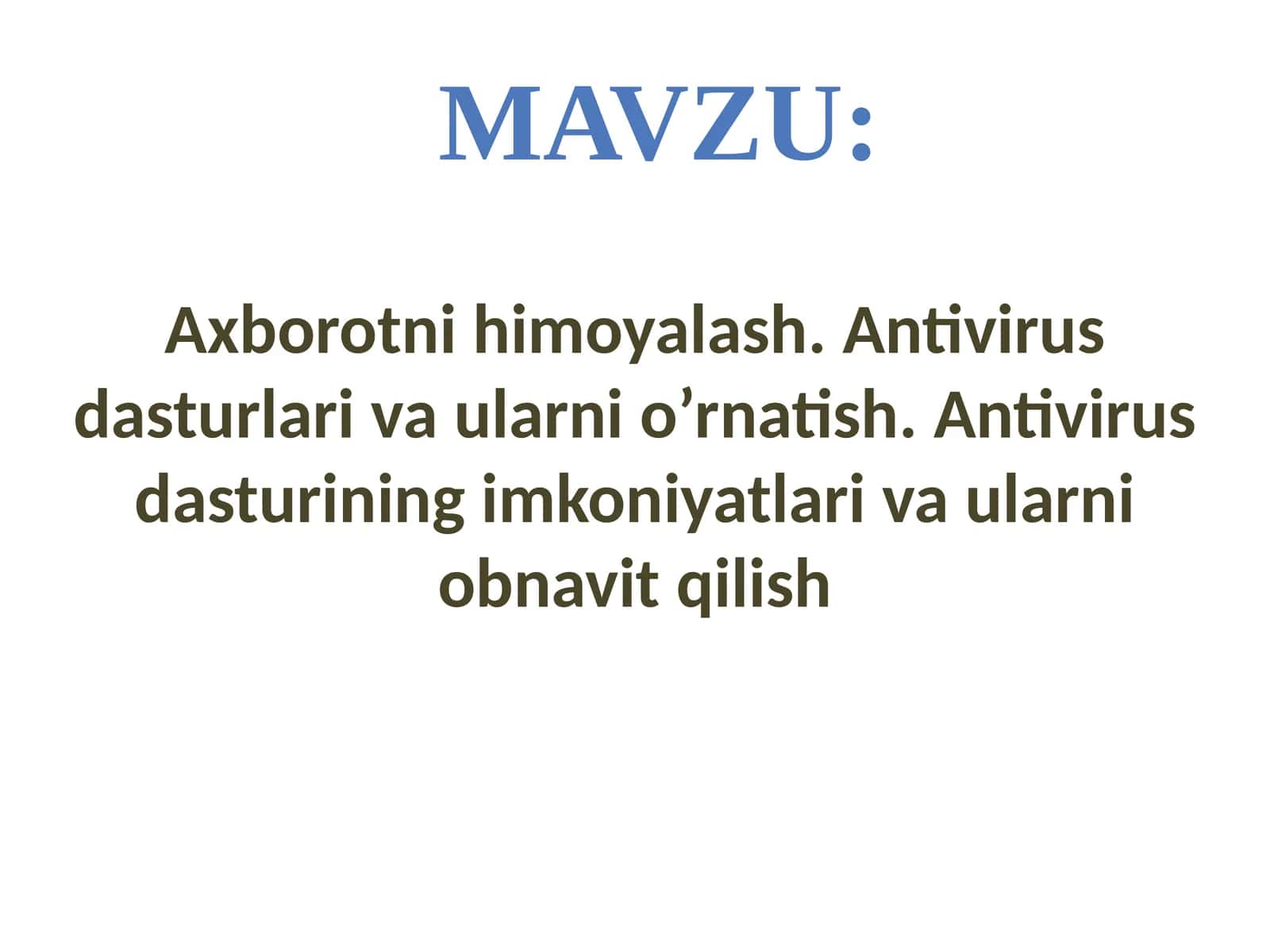 Axborotni himoyalash