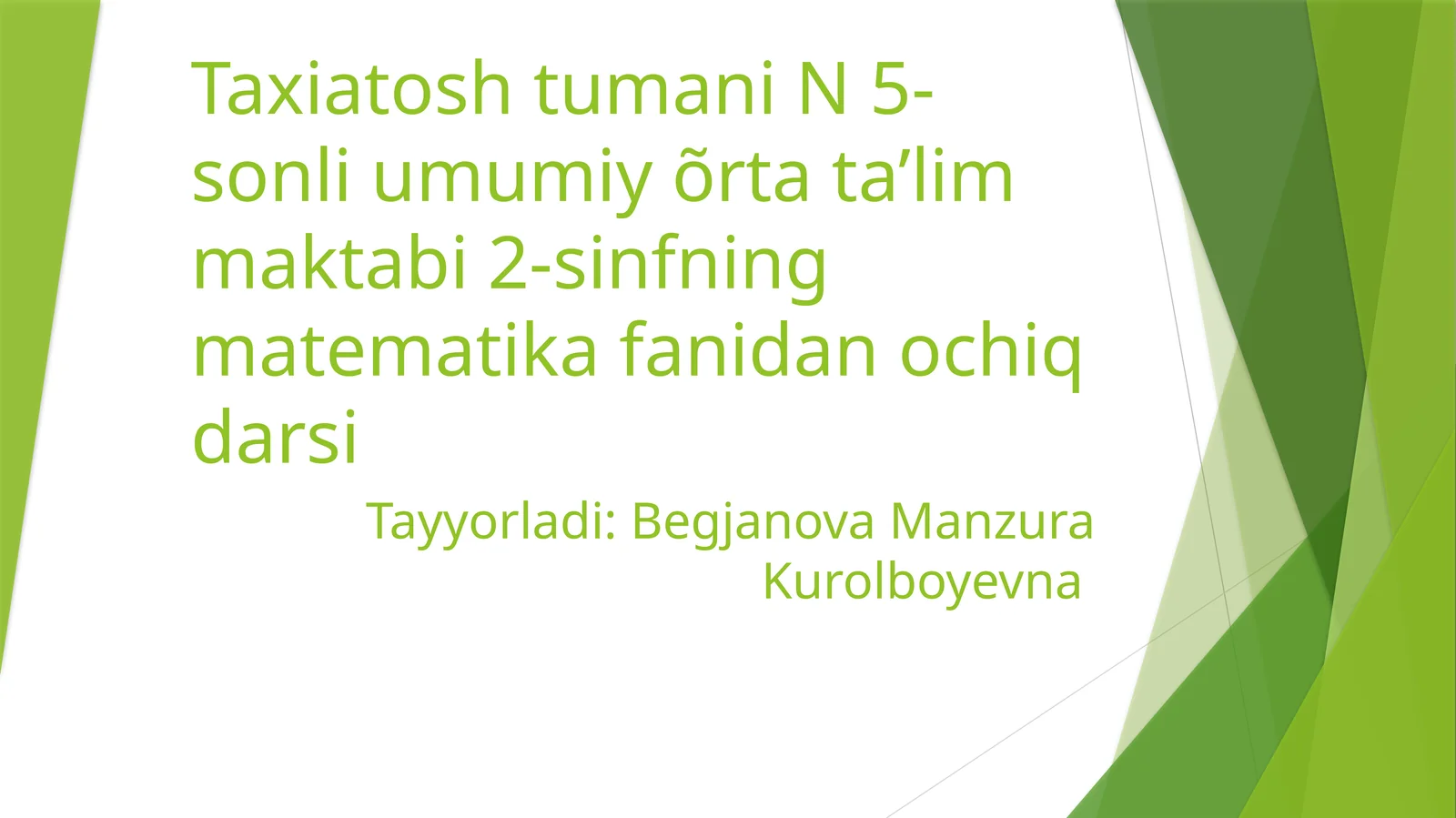 Taqsimot qonuni. Masalalar va misollar yechish. Yuzani topish. Dam olish daqiqa. Qiziqarli topshiriqlar. Uyga vazifa