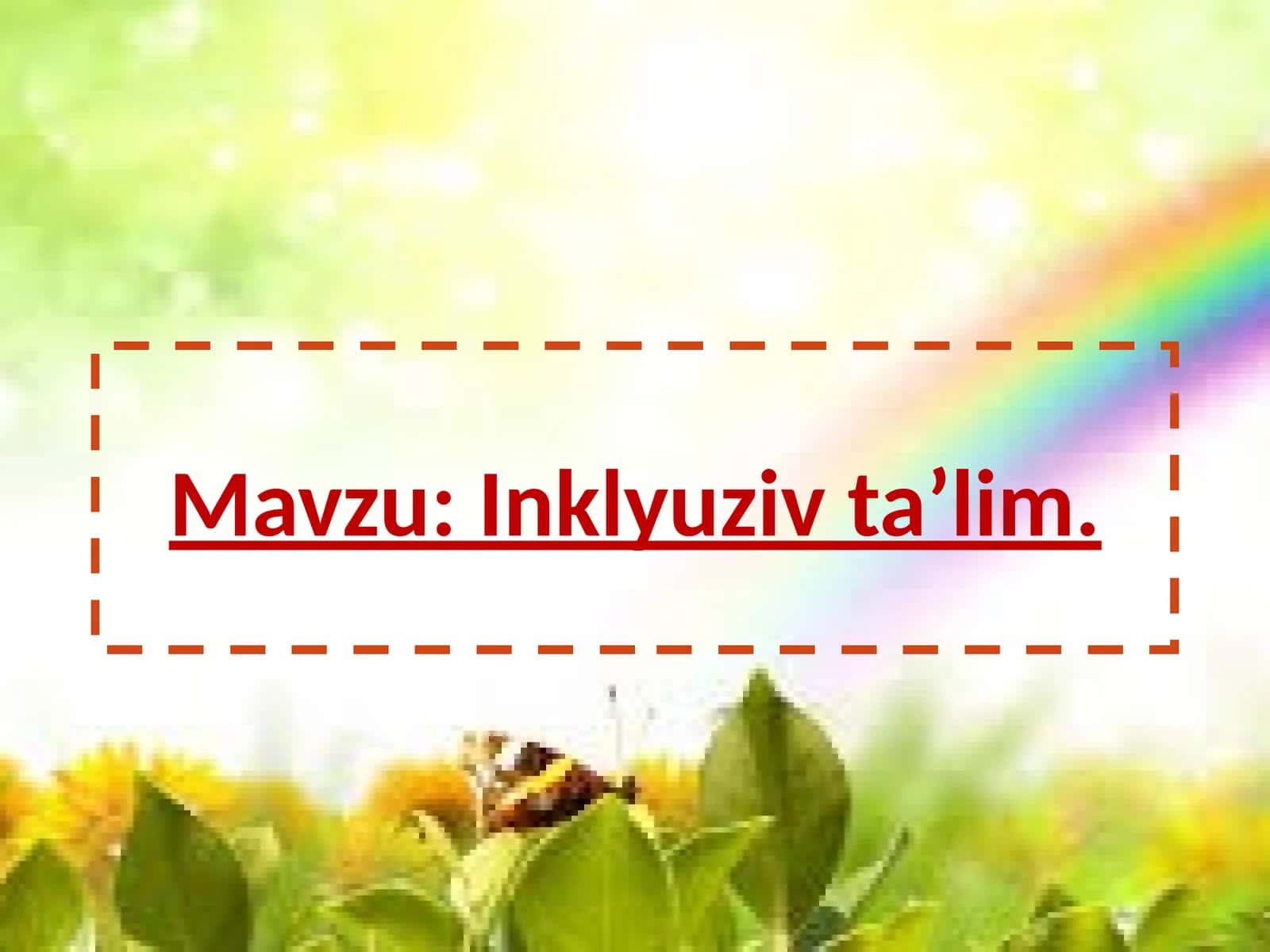 Inklyuziv taʼlim