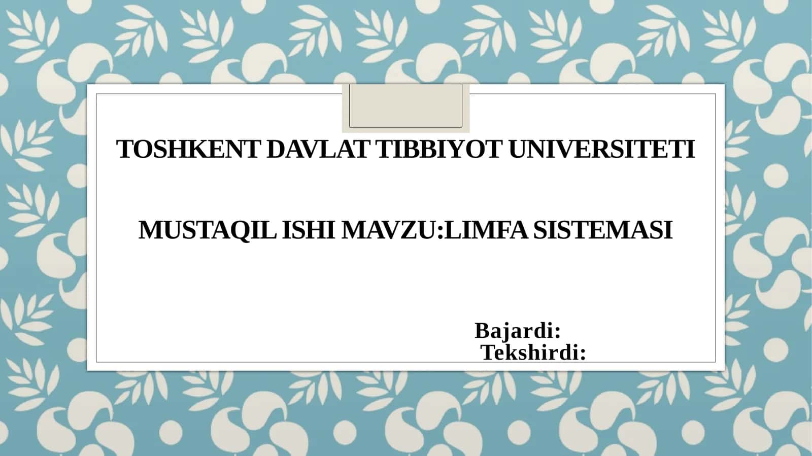 Limfa sisitemasi