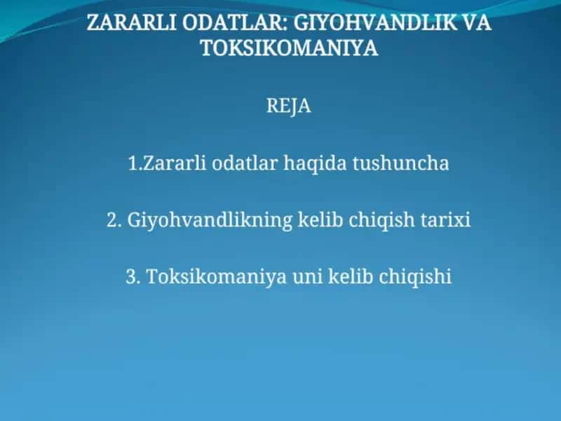Zararli odatlar