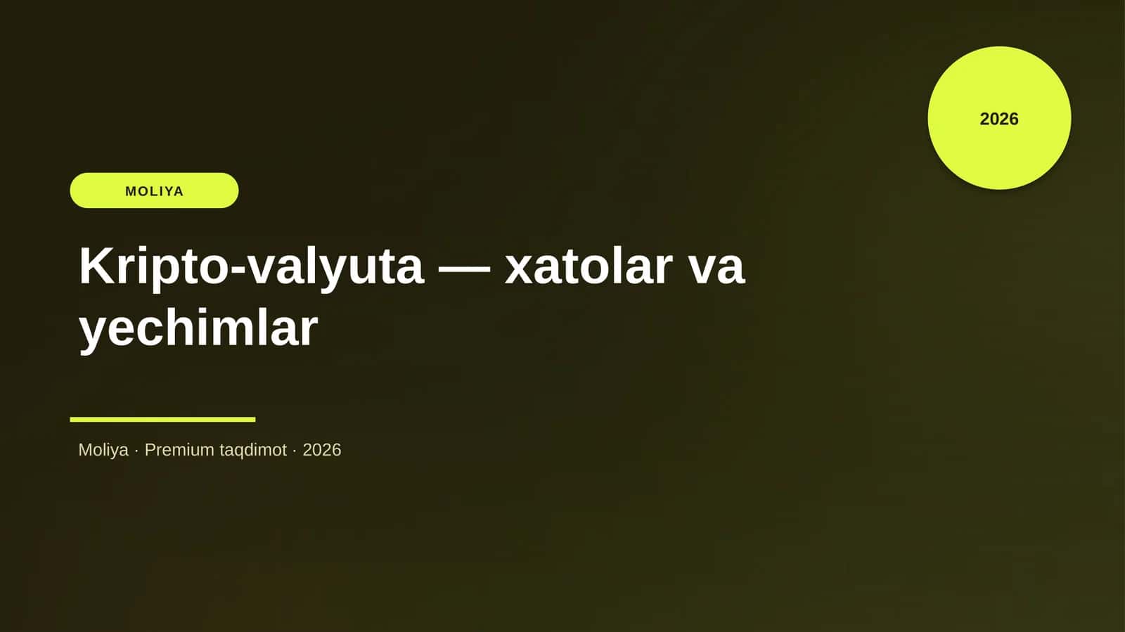 Kripto-valyuta — xatolar va yechimlar