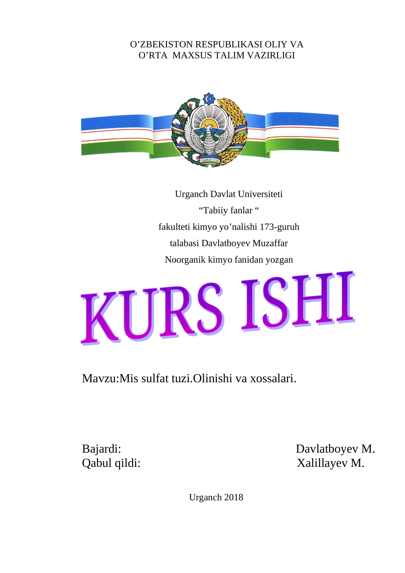 Mis sulfat tuzi.Olinishi va xossalari