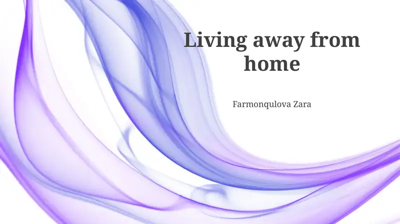 Living away from home