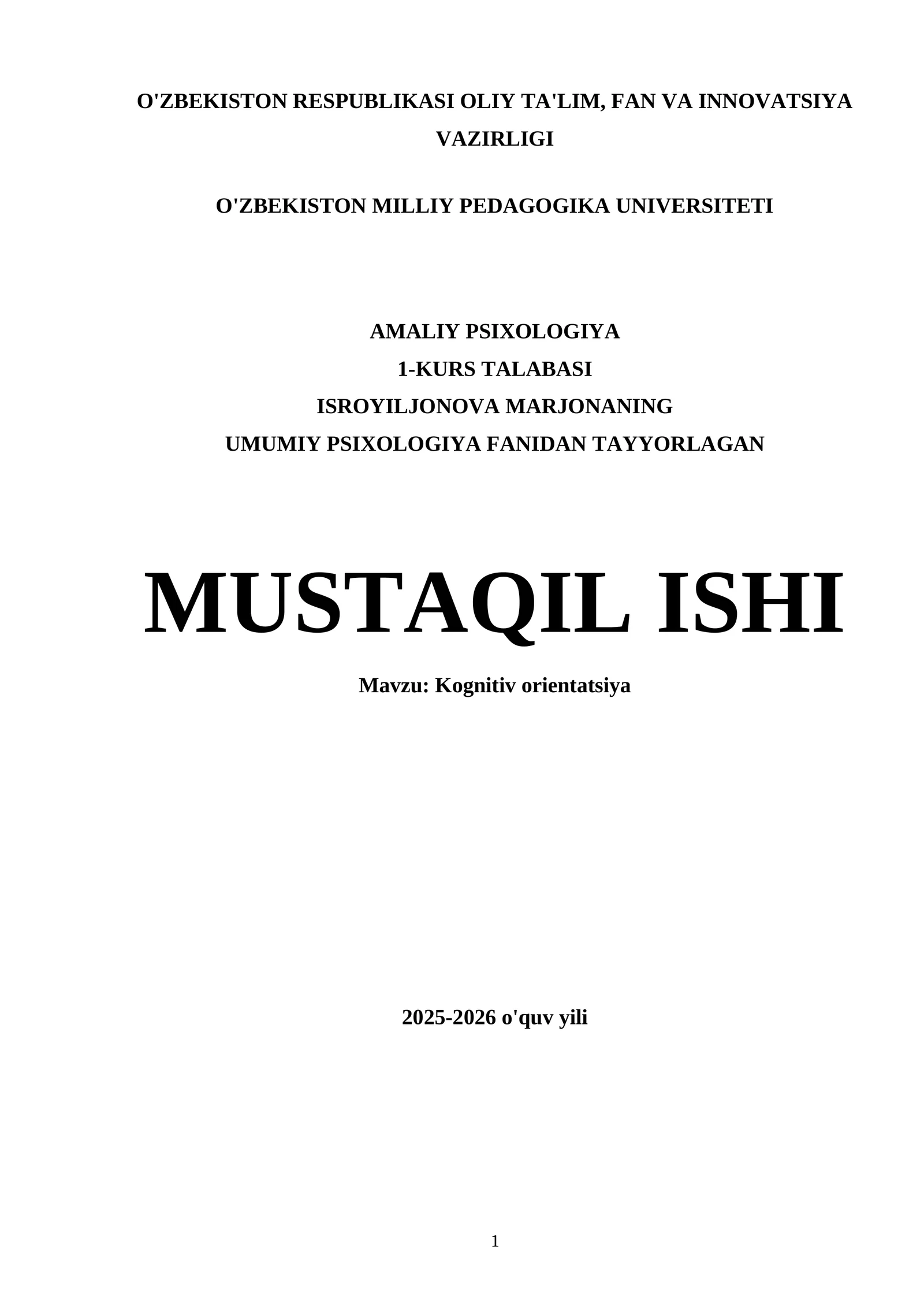 Kognitiv orientatsiya