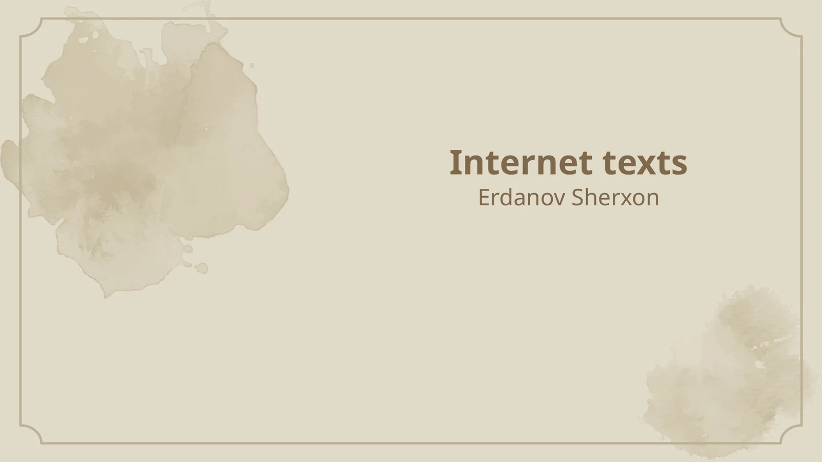 Internet texts