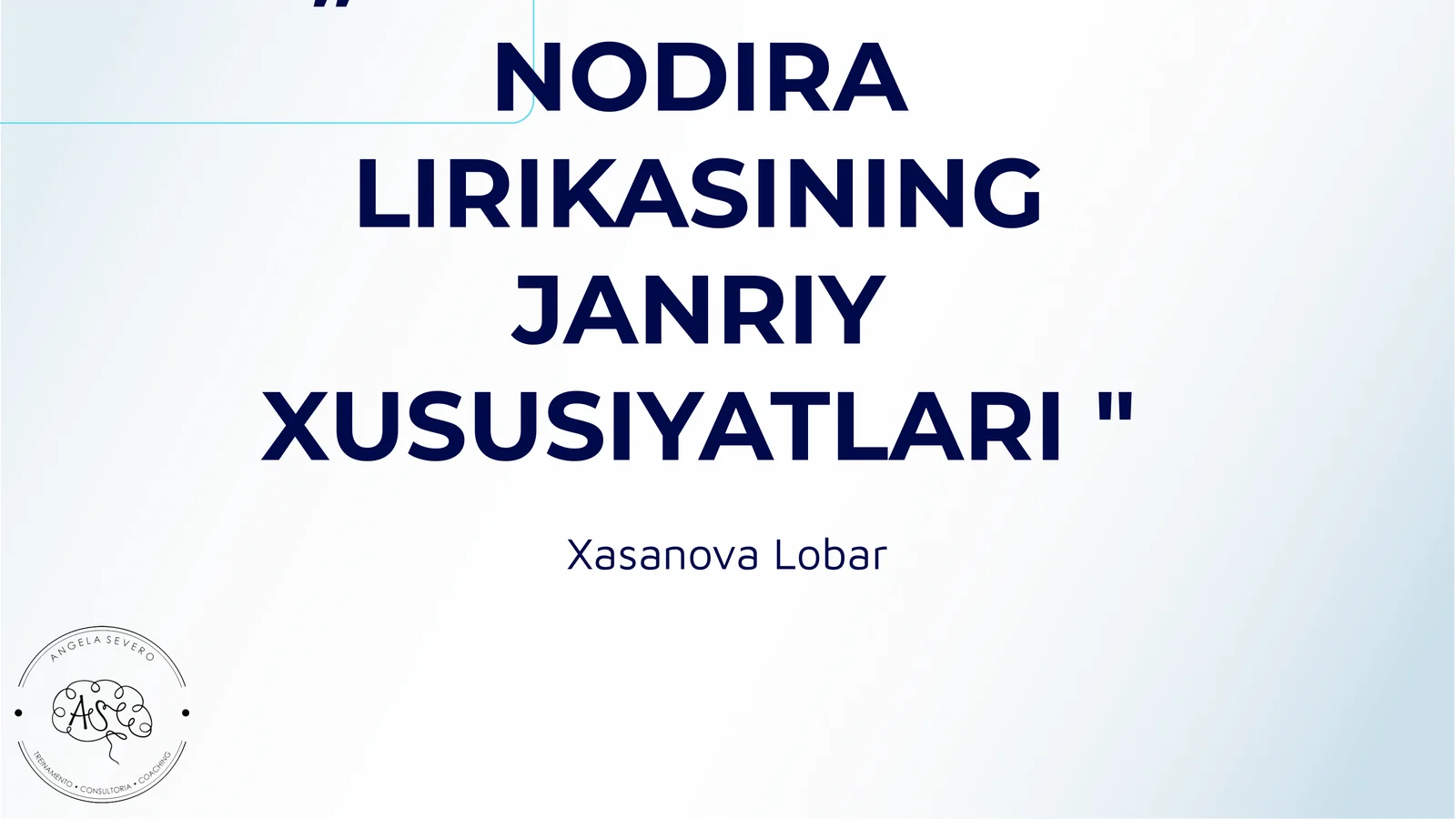 "MOHLAROYIM NODIRA LIRIKASINING JANRIY XUSUSIYATLARI"