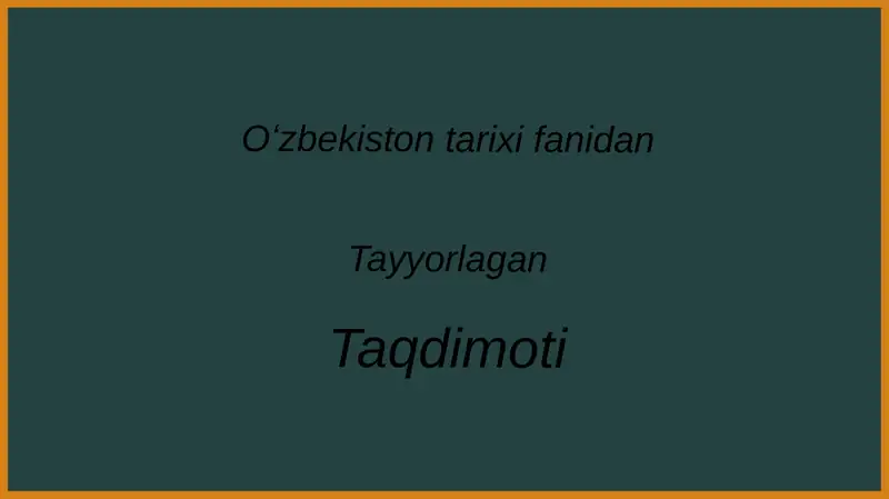 AQSH VA OʻZBEKISTON MUNOSABATLARI